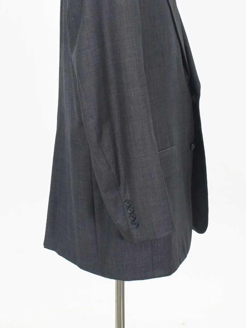 Tom James 46L 40x29 Gray Full Suit 2-Button Solid R926